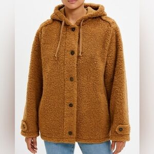 Perch by Blu Pepper Teddy Faux Shearling Sherpa
Hooded Jacket Size 1XL